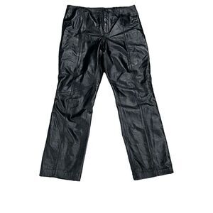 Vintage High Waist Women’s 100% Leather Pants Size 8 Nine West Black